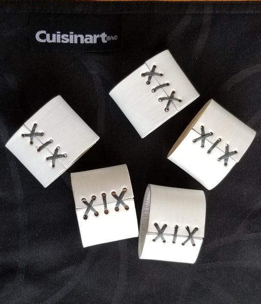 Wedding Table Decor White Leather Napkin Rings Serving & Dining Outdoor Wedding Hostess Gift Shower Gift Leather Anniversary Dining