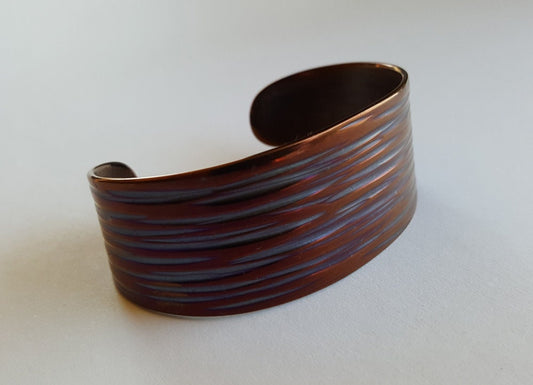 Wrist Cuff Bracelet, Multicolored, Hand Forged, Hypoallergenic Unisex Gifts, Stainless Steel Cuff, Signed Original by Aucoin with Gift Bag