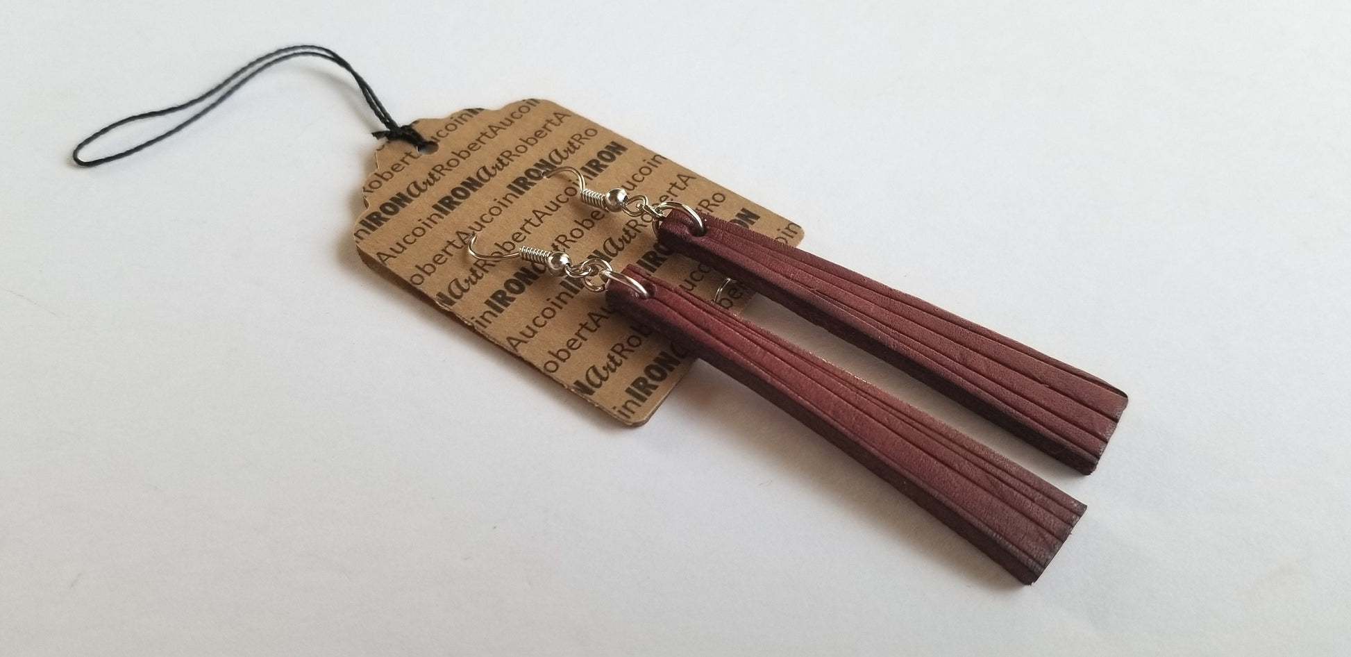 Lightweight Leather Earring Set with Shepherd Hooks, Variety of Colours, Hand Made Canadian Jewelry & Burlap Storage Bag, Stocking Stuffer
