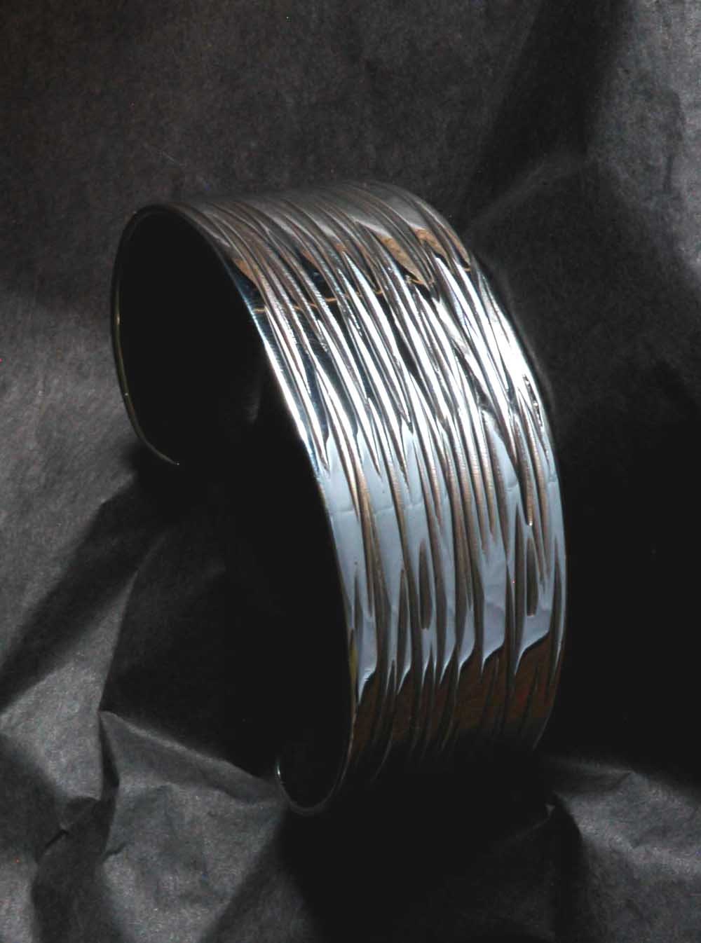 Unisex Stainless Steel Bracelet Wrist Cuff, Hypoallergenic Cuff Bracelet, Hand Forged Stainless Steel, Signed Original by Robert Aucoin