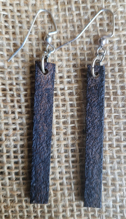 Lightweight Leather Earring Set with Shepherd Hooks Variety of Colours Hand Made Canadian Jewelry & Burlap Storage Bag Stocking Stuffer