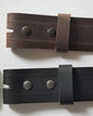 2" Wide Leather Belt with Decorative Stitching Unisex Interchangeable Belt with Snaps Custom Leather Belt Cut to Waist Size