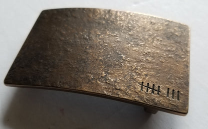 8th Anniversary Gift, Belt & Buckle Set For Jeans, Customized Gifts, Personalized Gift, Tally or Roman Numeral Buckle with Leather Belt