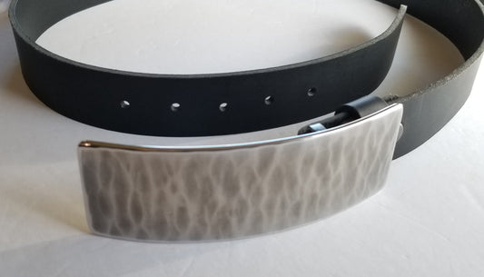 Designer Belt & Buckle, Unisex Buckle and 1-1/2" Belt for Jeans, Hypoallergenic Accessories, Slim Fit, Hand Forged Buckle and Belt, Wrapped