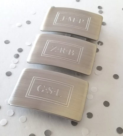 Monogrammed Personalized Belt & Buckle Set for Jeans, Casual Pant, Customized Gift, Monogram, Personalized Accessories, Gentlemen's Gifts