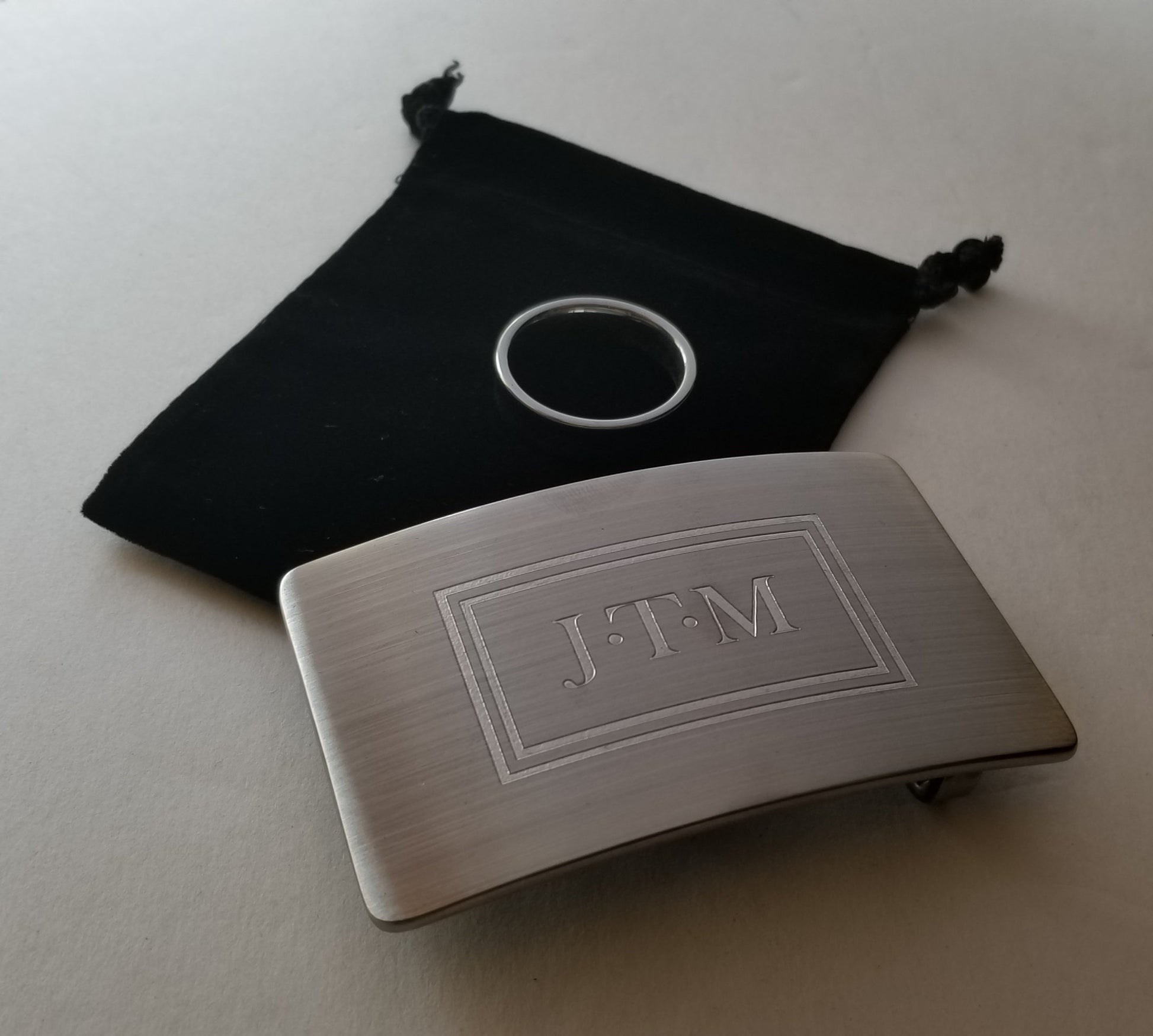 Monogrammed Personalized Belt & Buckle Set for Jeans, Casual Pant, Customized Gift, Monogram, Personalized Accessories, Gentlemen's Gifts