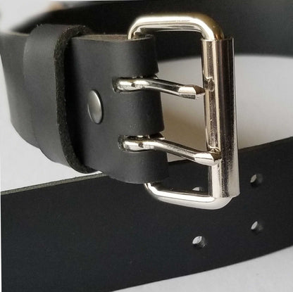 1.5" Leather Belt with Snaps Two Rows of Holes Belt for Jeans Unisex Belt for Suit Custom Cut Leather Belt 5 Belt Colours Made to Measure