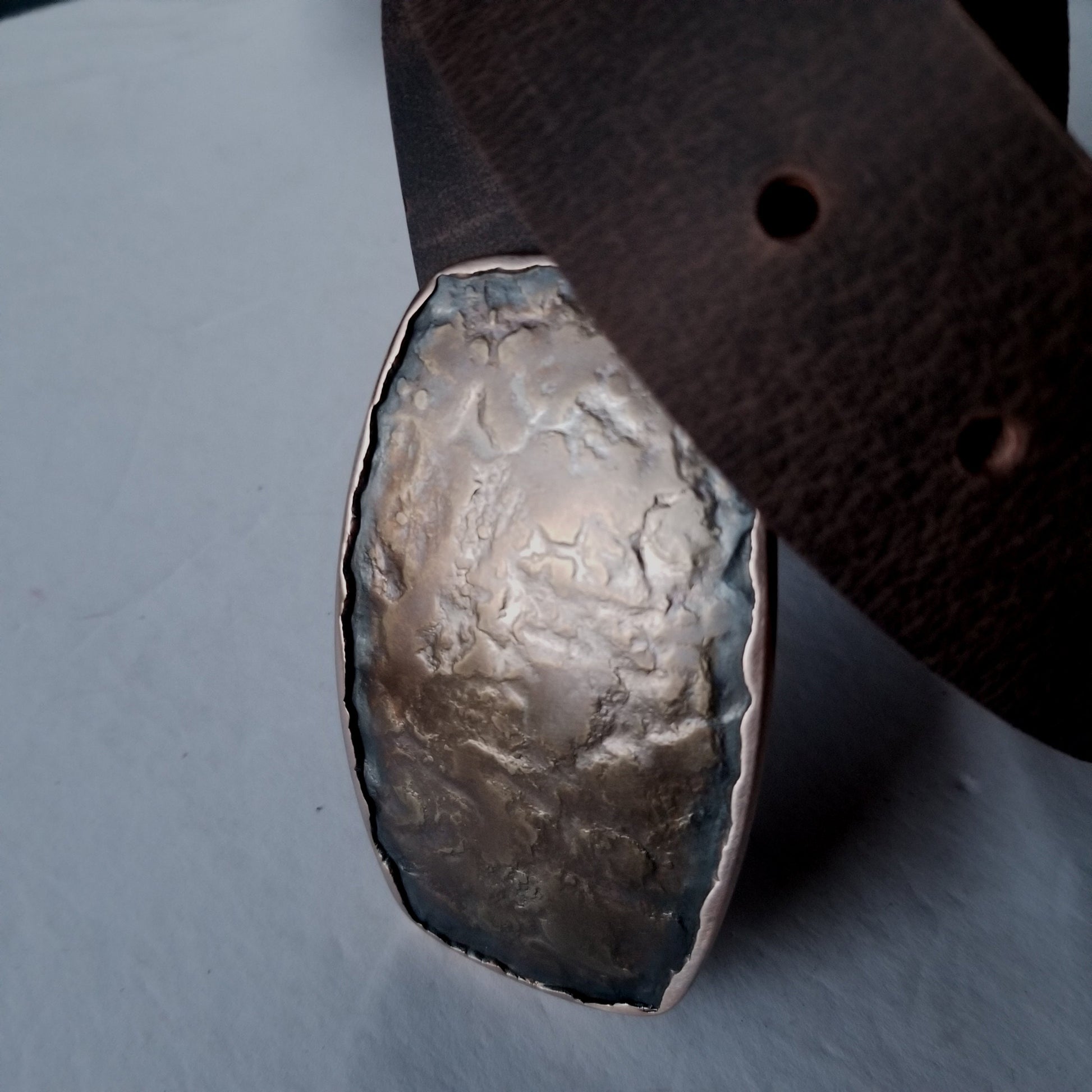 Bronze Belt Buckle w/Bronze Frame fits 1-3/4" Belt Unisex Anniversary Gift Canadian Gift Blacksmith Hand Forged Belt Buckle w/Gift Bag