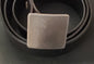 Belt & Buckle Set For Jeans, Square Bronze Wood Grain Belt Buckle, Your Belt Colour Choice, Unisex Gifts, Forged Stainless and 1.5" Belt