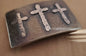 Bronze Belt & Buckle Old Rugged Cross Hand Forged Stainless Steel Hypoallergenic Christian Gifts Buckle and Belt Fits 1-1/2" Belt