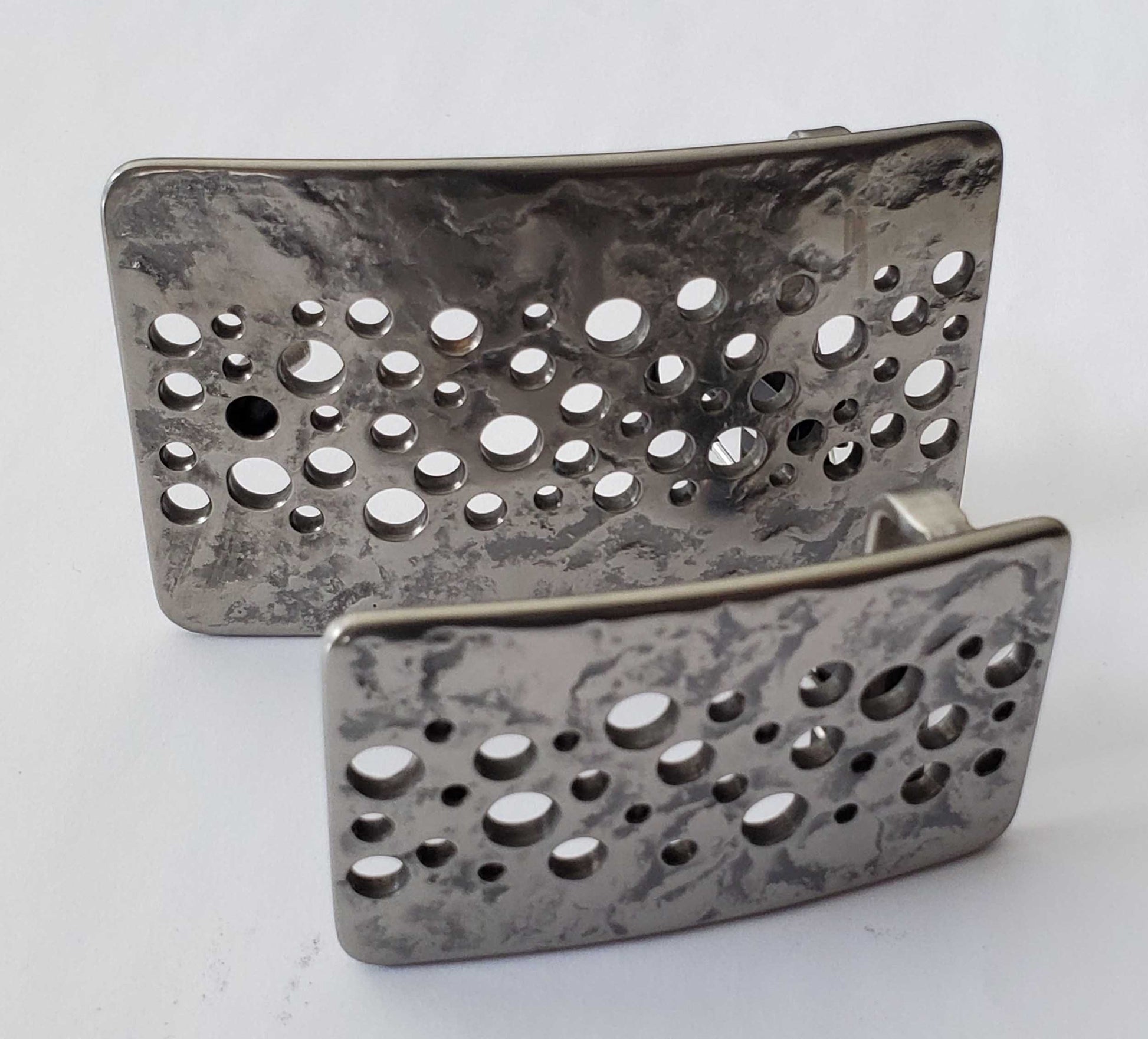 Unisex Wedding or Anniversary Belt Buckles, Hypoallergenic Buckles fit 1-1/4" & 1-1/2" Leather Belts, Accessories, Stainless Steel Buckles