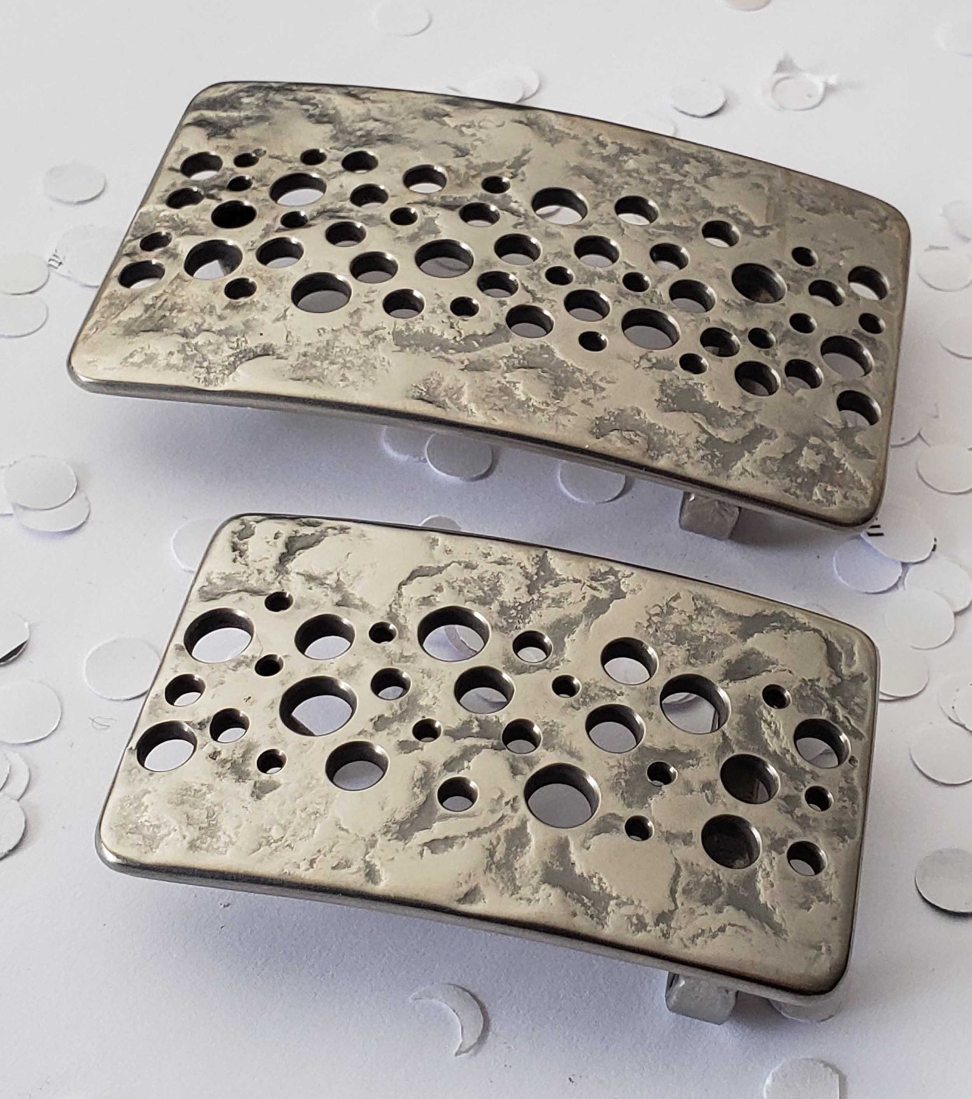 Unisex Wedding or Anniversary Belt Buckles, Hypoallergenic Buckles fit 1-1/4" & 1-1/2" Leather Belts, Accessories, Stainless Steel Buckles
