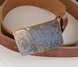 1-3/4" Belt & Buckle Set, Bronze or Silver Buckle and Belt, Signed Original, Hypo Allergenic Buckle, Leather Belt with Snaps for Blue Jeans