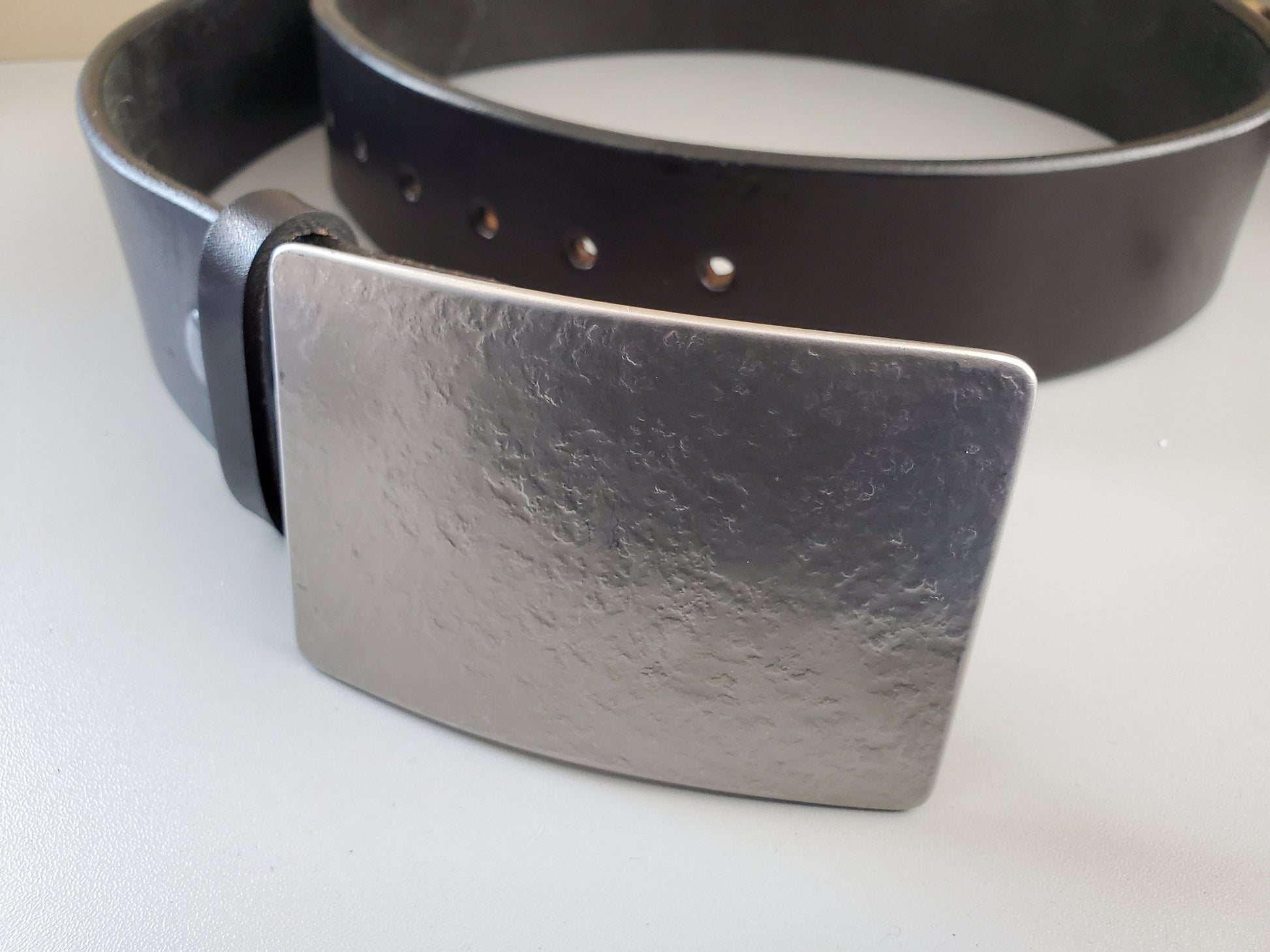 2" Wide Belt with Hand Forged Belt Buckle, 5 Belt Colour Choices