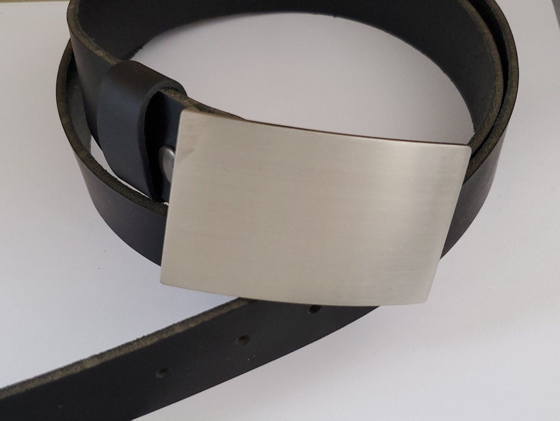 Belt Buckle Fits 1-3/4" Belt, Buckle for Jeans, Brushed Stainless Steel Buckle, Buckle for Wide Belt, Biker Buckle, Unisex Buckle & Gift Bag