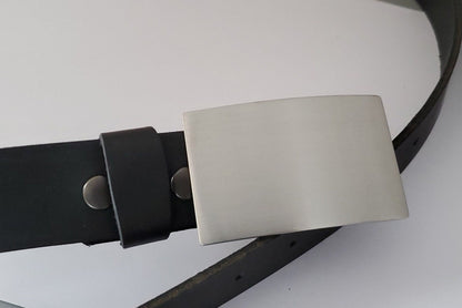 Belt Buckle Fits 1-3/4" Belt, Buckle for Jeans, Brushed Stainless Steel Buckle, Buckle for Wide Belt, Biker Buckle, Unisex Buckle & Gift Bag