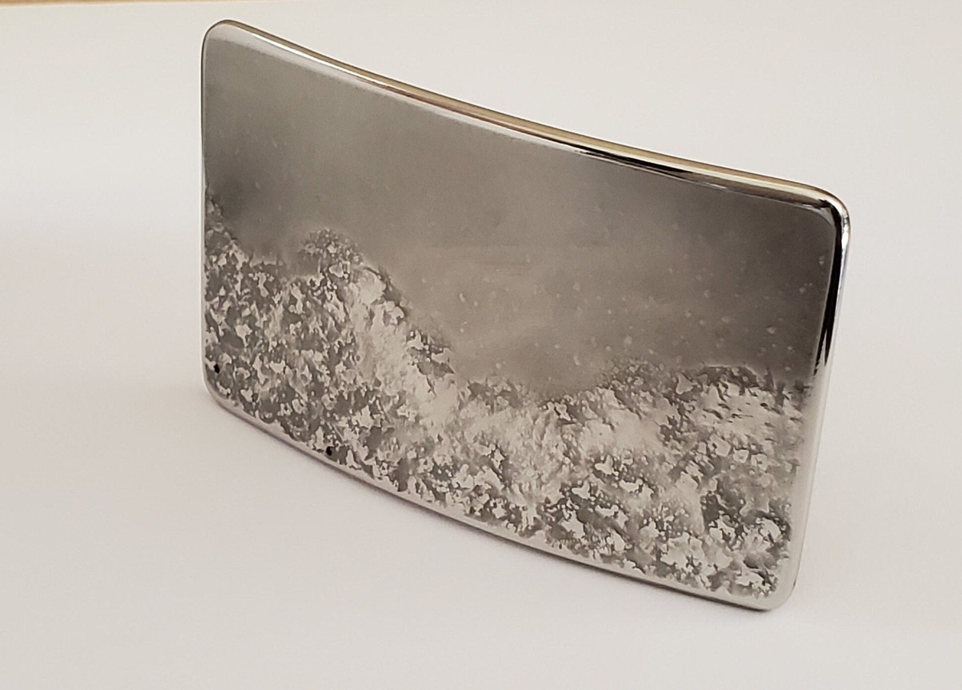 American Landscape, Belt & Buckle, Waterproof Accessories, Hiker's Outdoor Gear, Artisan Signed Buckle, Fits 1.5" Leather Snap Belt for Jean