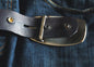 Blue Jean Belt and Buckle, Silver & Slate, Unisex Accessory Hand Forged Stainless Steel, Hypoallergenic Accessories, Buckle Fits 1.5" Belt