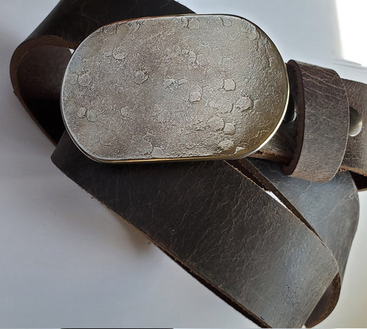 Fisherman's Buckle and Belt, Round Corner Buckle for Easy Bending, Work Gear, Unisex Gifts, Buckle and 1-1/2" Belt, Gift Bag Included