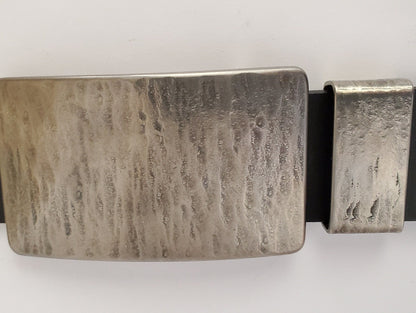 Hand-Forged Belt & Buckle with Metal Keeper, Leather Belt Color Choice, Father's Day Gift Set, Buckle and Keeper for 1.5" Leather Belt