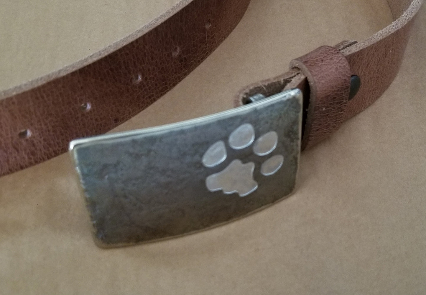 Personalized Accessory Belt & Buckle Set Customized Gift Personalized Pet Lover's Gift Pet's Paw Condolence Gift Keepsake Pet Gift