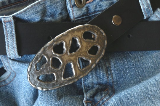 Women's Belt Buckle, Artisan Made Buckle, Hand Forged Buckle, Stainless Steel, Original Design, Unisex Belt Buckle fits 1.5" Belt for Jeans