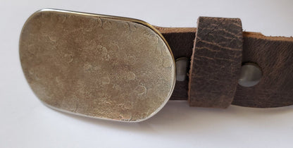 Fisherman's Buckle and Belt, Round Corner Buckle for Easy Bending, Work Gear, Unisex Gifts, Buckle and 1-1/2" Belt, Gift Bag Included