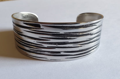 Wrist Cuff, Blue & Copper Bracelet, Hypoallergenic Cuff, Bracelet, Hand Forged Stainless Steel, Signed Original Cuffs by Robert Aucoin