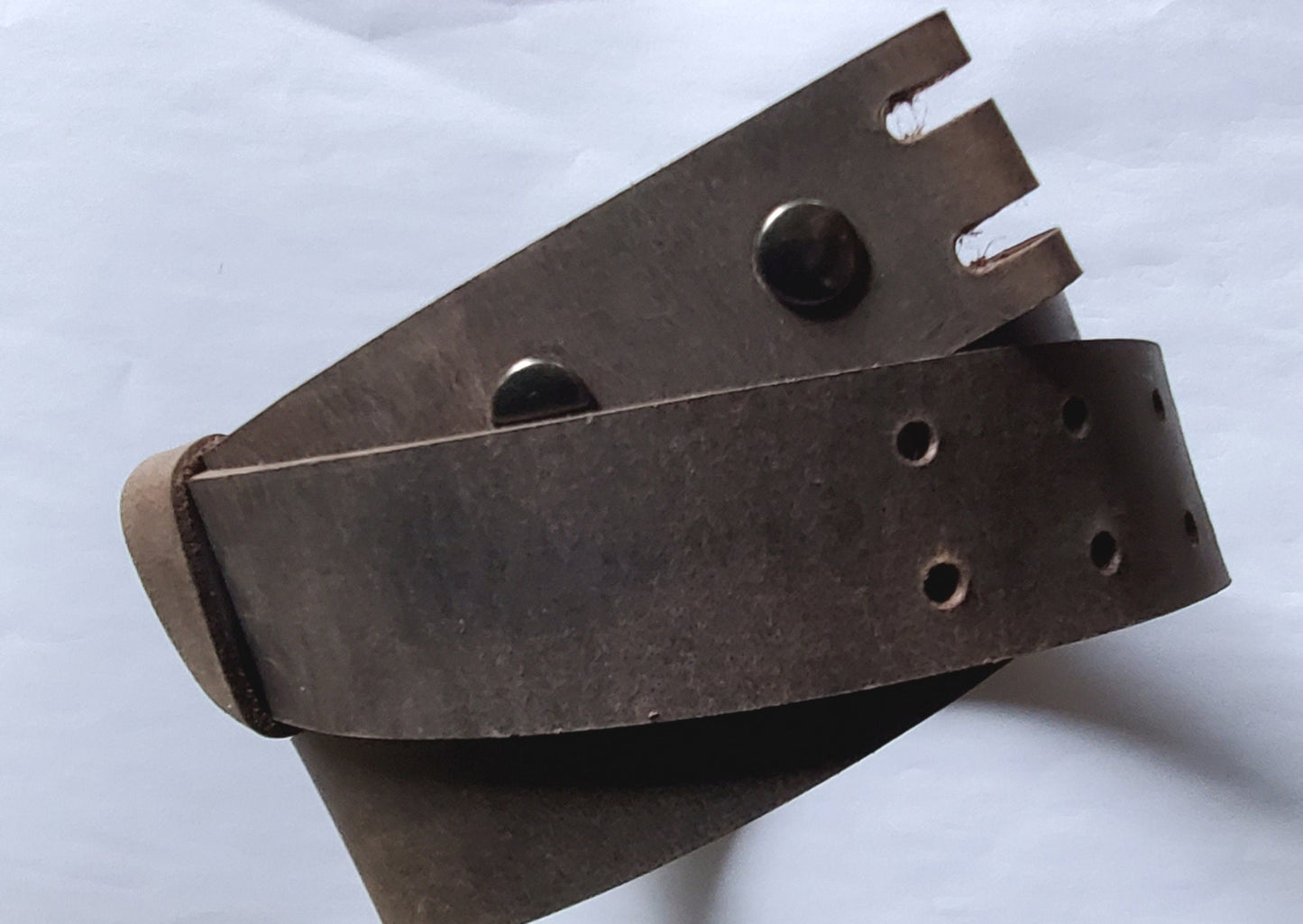 1-1/2" Leather Belt With Two Rows of Holes Belt with Snaps Unisex Belt for Jeans Custom Cut Leather Belt 5 Belt Colors, Made to Measure