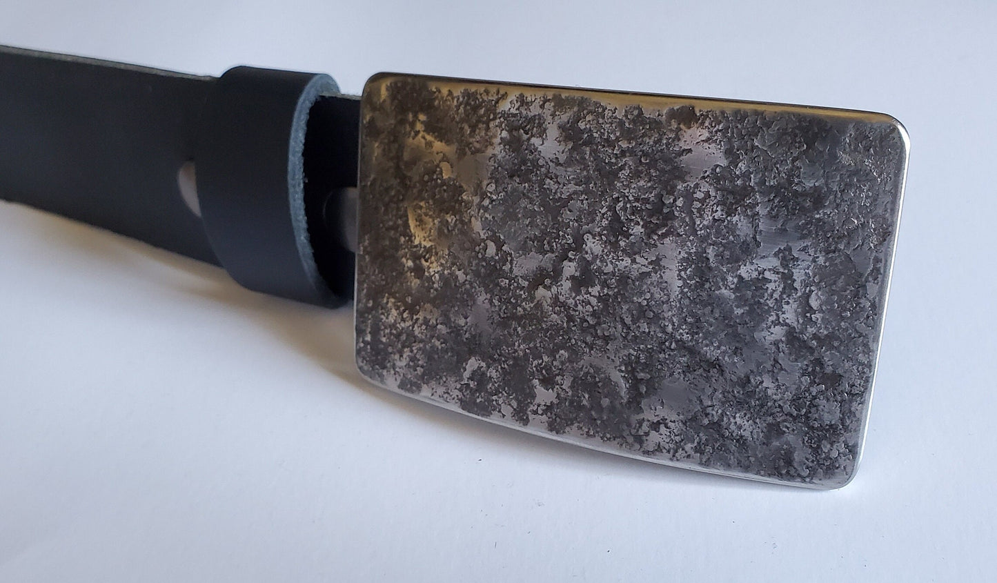 Belt & Buckle, Hot Off The Blacksmith's Anvil, Father's Day Gift, Hypoallergenic Buckle, Stainless Steel, Hand Forged Buckle And 1.5" Belt