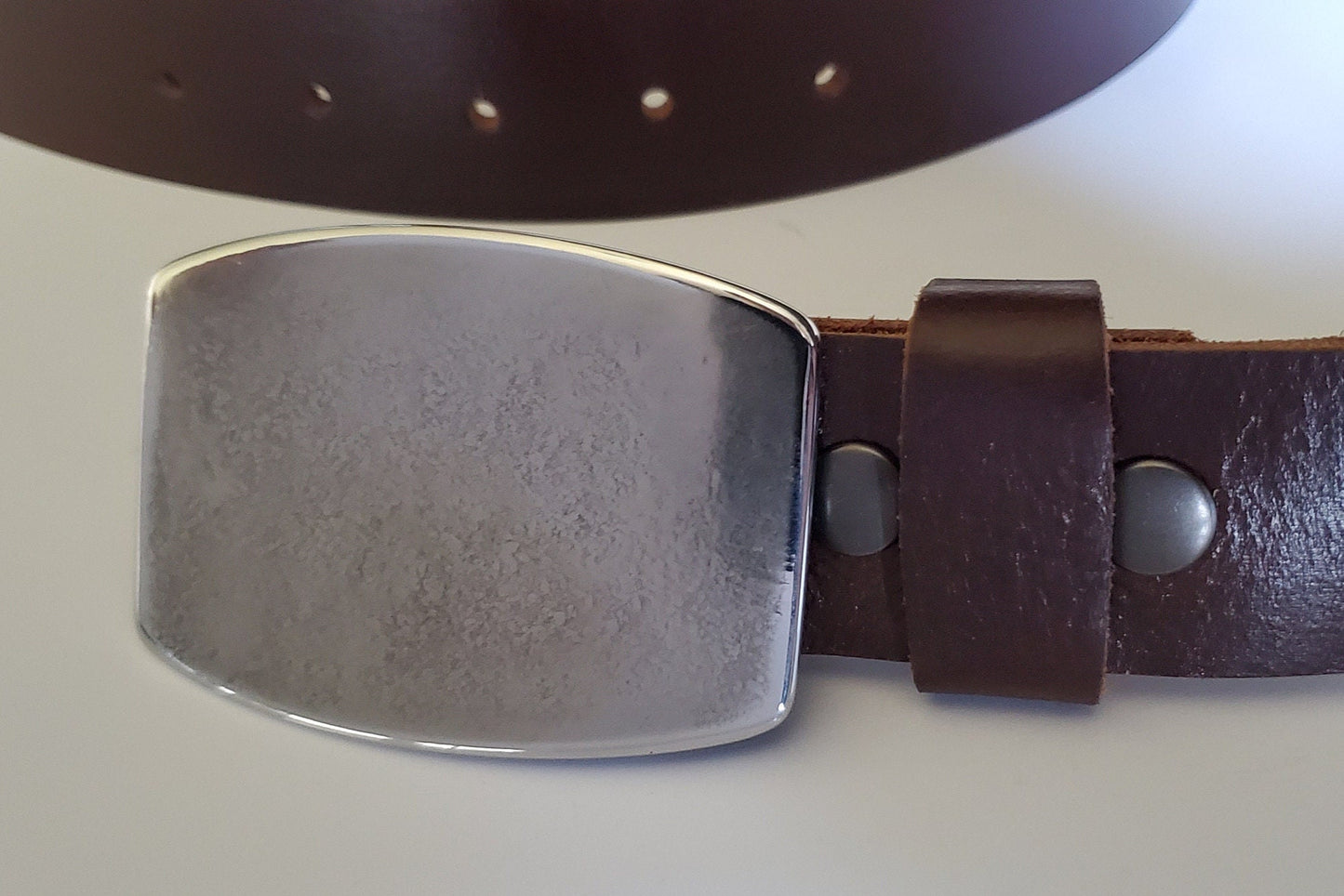 Hip Belt & Buckle, Blue Jean Buckle and Belt, Canadian Hand Forged, Hypoallergenic Accessories, Stainless Steel Buckle and Leather Belt