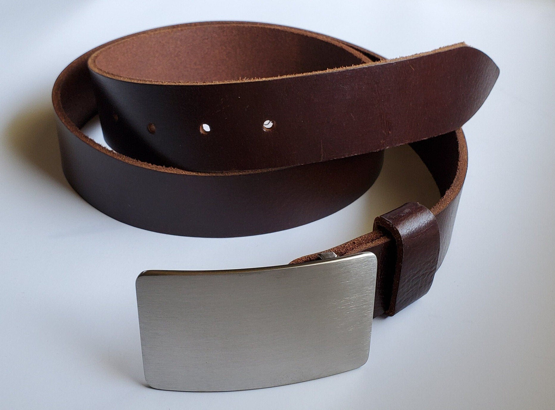 Hypoallergenic Buckle for 1-1/2" Leather Belt, Belt Buckle, Brushed Stainless Steel, Boyfriend Gift, Blue Jean Belt Buckle, Unisex Gifts