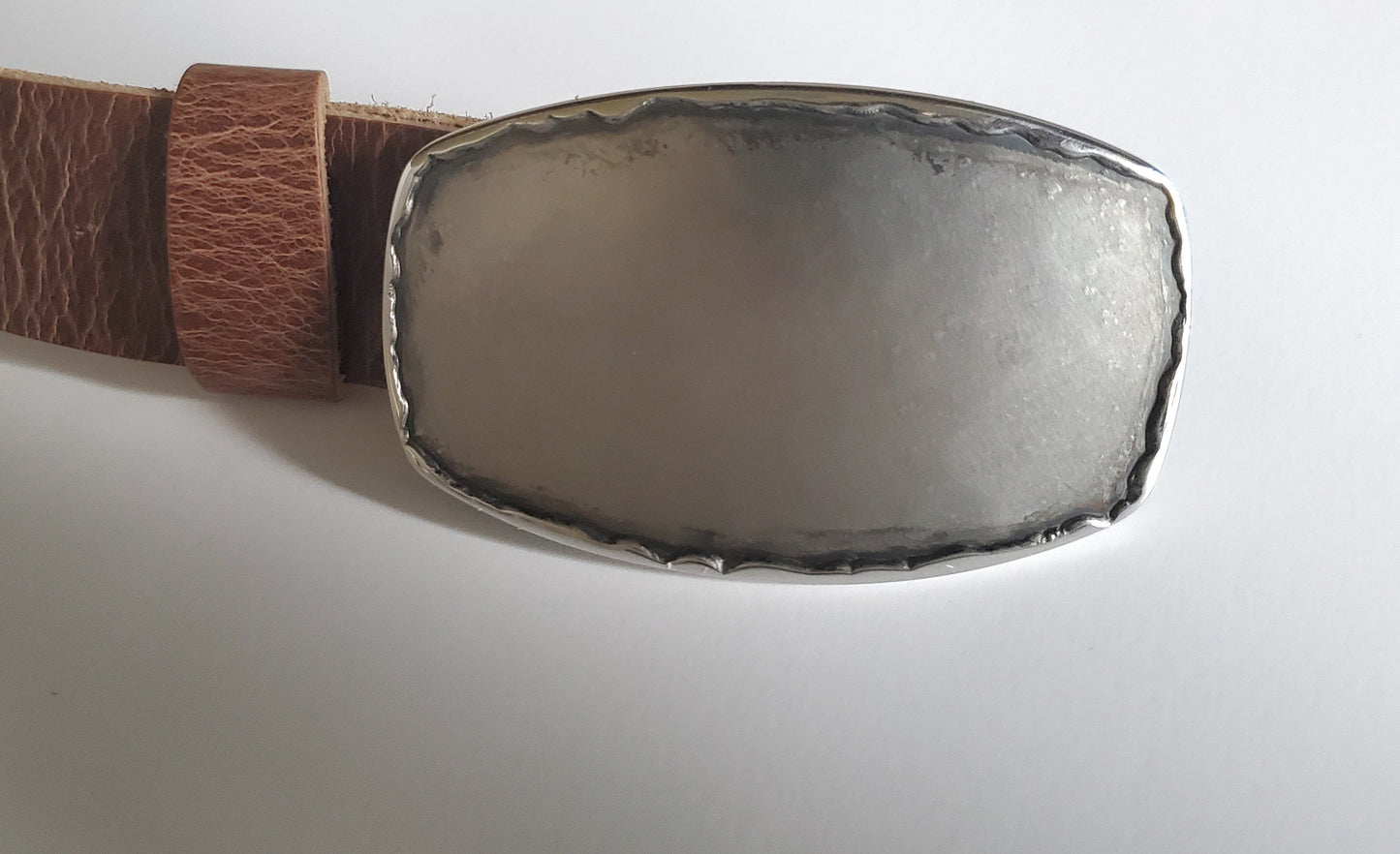 Belt & Buckle, Canadian Hand Forged Buckle, Hypoallergenic Belt Buckle, Silver Stainless Steel or Bronze, 1.5" Leather Belt and Buckle