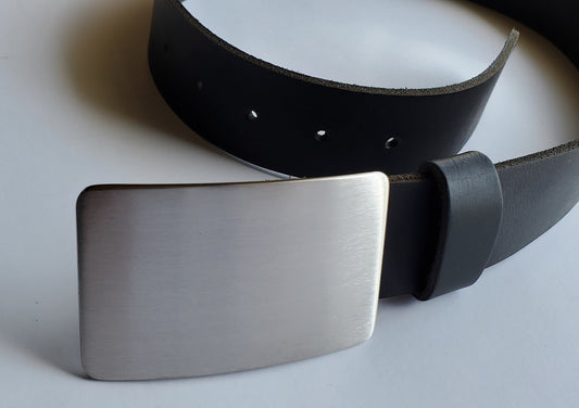 Hypoallergenic Buckle for 1-1/2" Leather Belt, Belt Buckle, Brushed Stainless Steel, Boyfriend Gift, Blue Jean Belt Buckle, Unisex Gifts