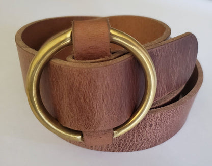 Art Deco Belt Buckle, Ladies Round, Friction Fit, No Hole Belt, Dress Belt & Buckle, Ladies Brass or Silver Buckle, Poncho, Coat Belt Buckle
