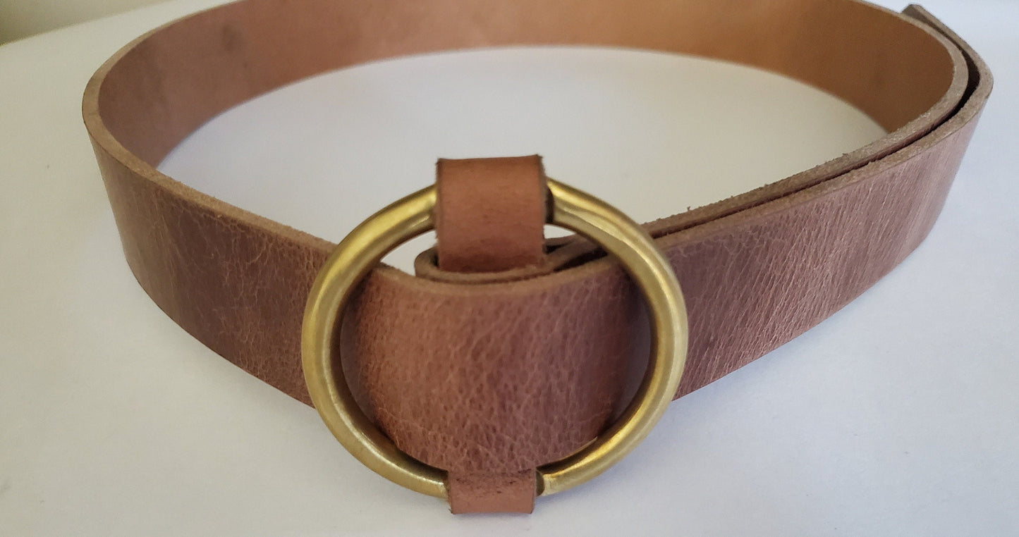 Art Deco Belt Buckle, Ladies Round, Friction Fit, No Hole Belt, Dress Belt & Buckle, Ladies Brass or Silver Buckle, Poncho, Coat Belt Buckle