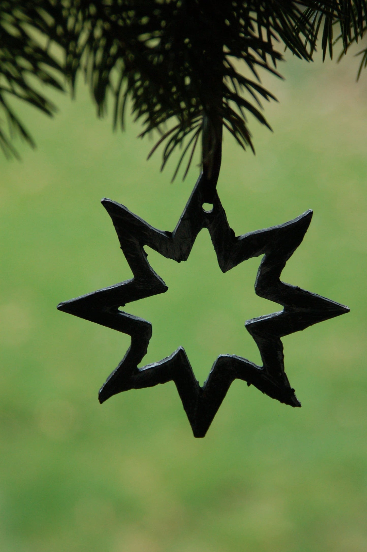 Handmade Ornament, Star Ornament, Hand Painted Metal Star, Baby's 1st Christmas, Tree Ornament, Hostess Gift, Stocking Stuffer, Home Decor,