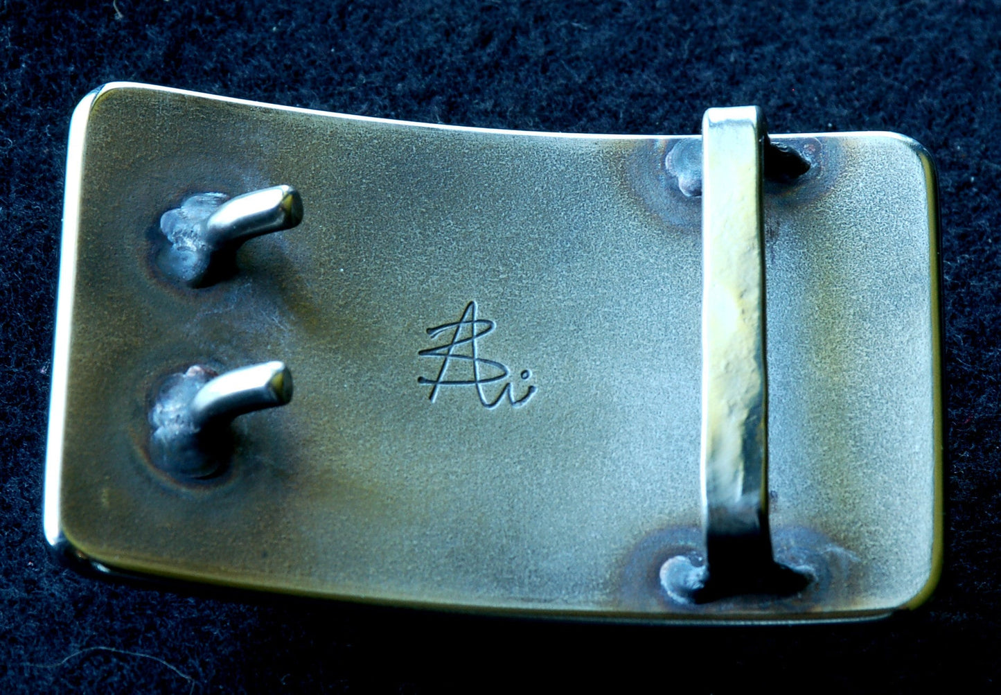 2" Buckle with Two Prongs Hand Forged Belt Buckle Hypoallergenic 2 Inch Belt Buckle Custom Buckles Stainless Steel Two Prong Buckle