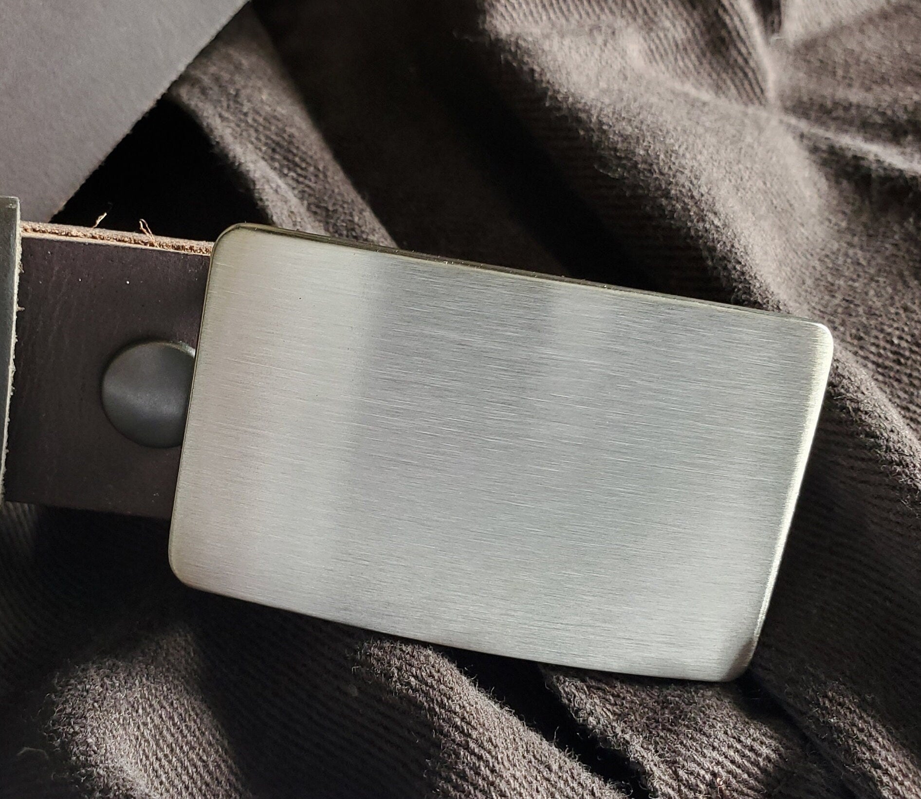 Belt Buckle Fits 1-3/4" Belt, Buckle for Jeans, Brushed Stainless Steel Buckle, Buckle for Wide Belt, Biker Buckle, Unisex Buckle & Gift Bag
