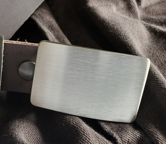 Belt Buckle Fits 1-3/4" Belt, Buckle for Jeans, Brushed Stainless Steel Buckle, Buckle for Wide Belt, Biker Buckle, Unisex Buckle & Gift Bag