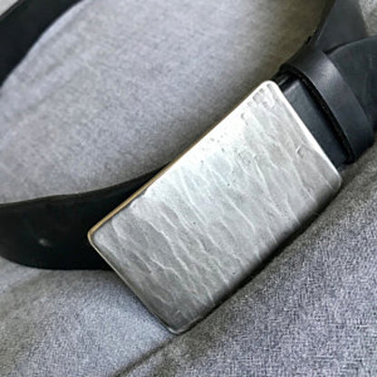Belt Buckle for Jeans, Bronze Anniversary, Canadian Bronze Wood Grain Buckle, Hypoallergenic, Hand Forged Stainless Steel Fits 1.5" Belt