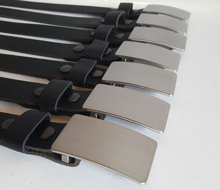 Jean Belt Buckle ~ Hypoallergenic Silver Brushed Stainless Belt Buckle ~ Canadian Accessories ~ Signed Original Buckle for 1.5" Leather Belt