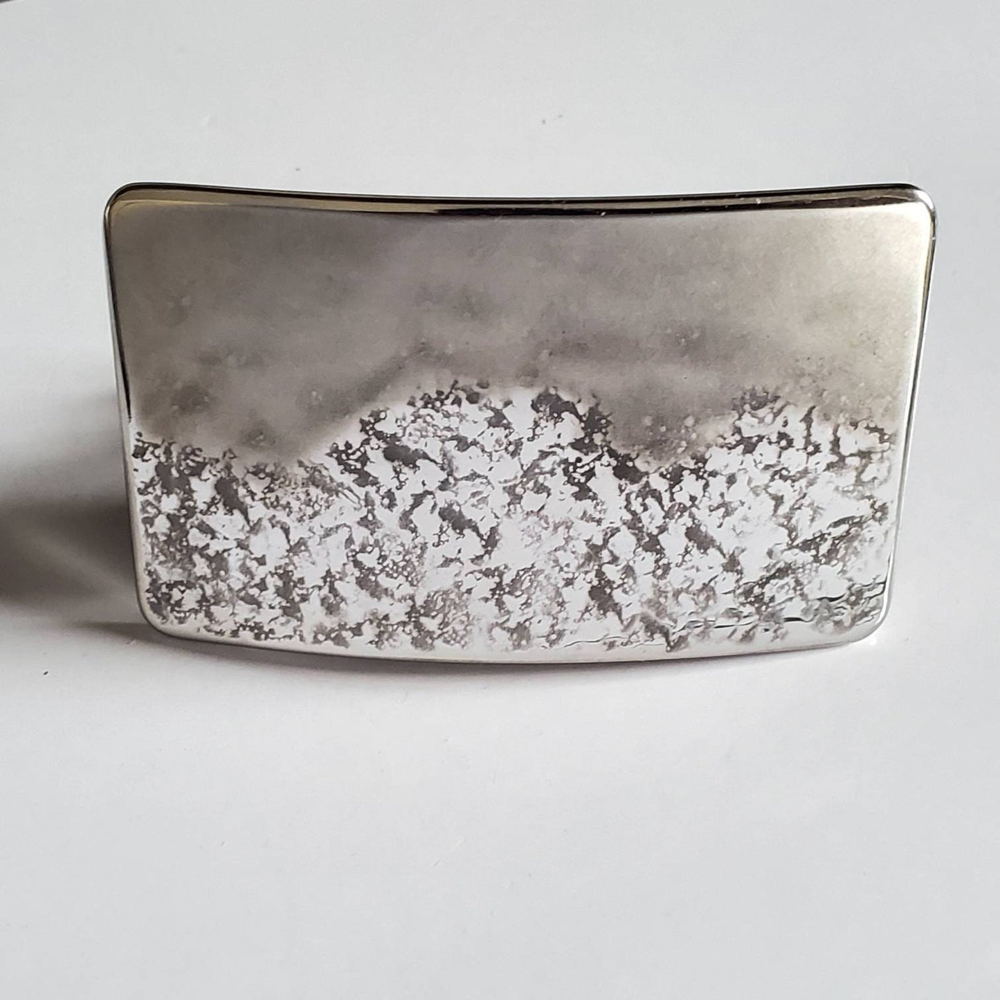 Landscape Belt Buckle for Jeans Hiker's Gift Signed Original by Aucoin Stainless Steel Gift, Hypoallergenic Buckle for Leather Snap Belt