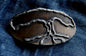 Oval "Tree of Life" Design, Family Tree, Stainless Steel, Roots, Blue Jean Belt Buckle fits 1-1/2" Leather Belt