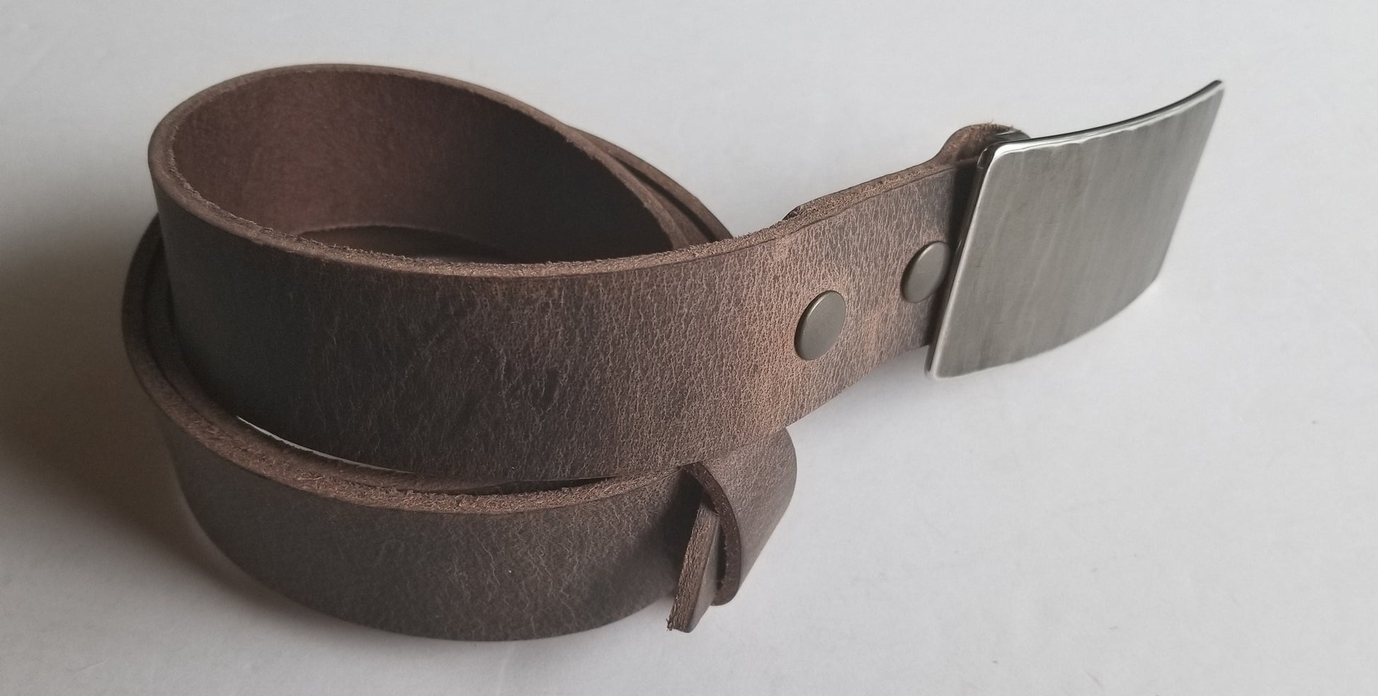 Belt & Buckle Set Silver Woodgrain Buckle and Belt Signed Original Hypo Allergenic Unisex Buckle w Leather Belt Jean Buckle and Belt w Snaps