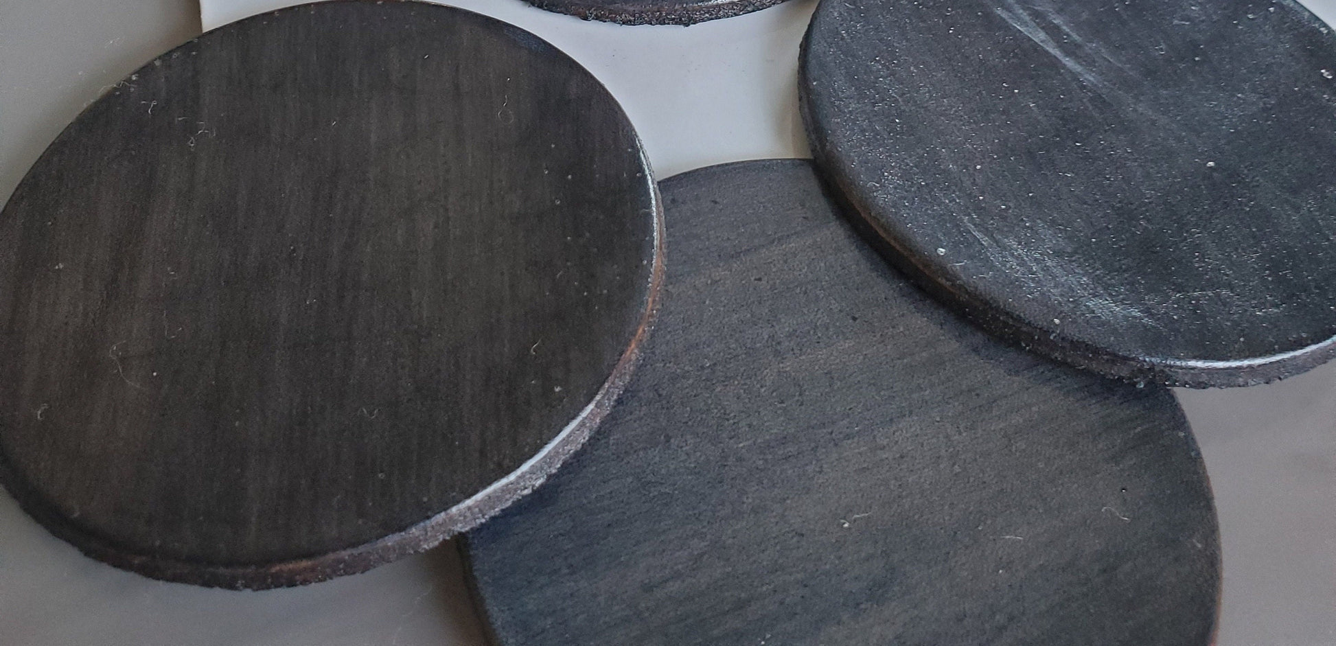 Leather Coaster Set of Four Trivets Variety of Colours Drinkware Coaster Leather Anniversary Gift Housewarming Gift Hostess Gift Leatherware