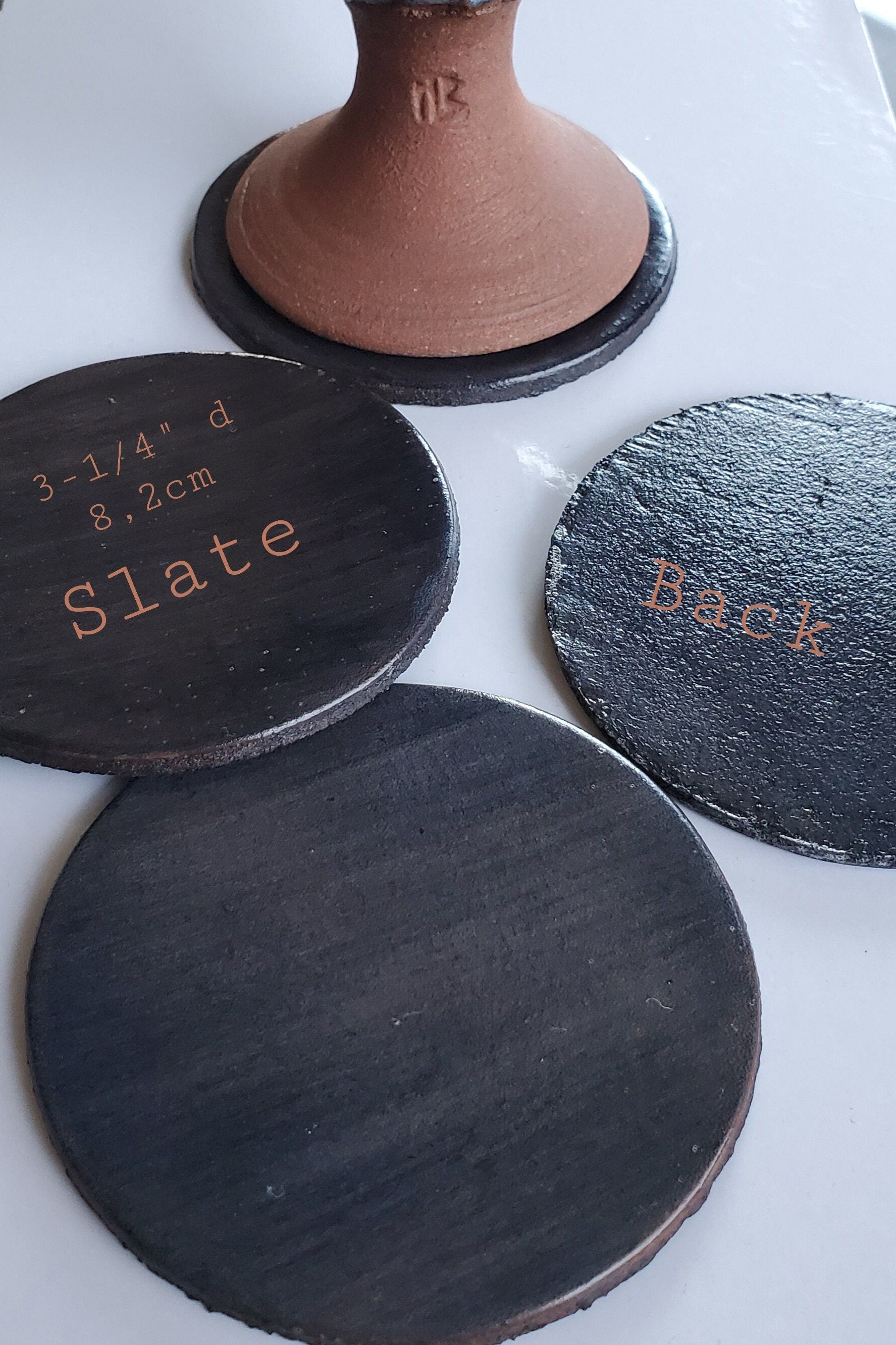 Leather Coasters Set of Four Trivets Variety of Colours Hand-Dyed Leather Anniversary Mother's Day Gift Housewarming Gift Hostess Gift