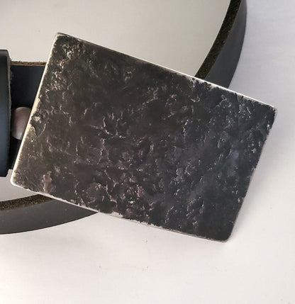Buckle, Charcoal Buckle for Jean Blacksmith Made Canadian Made Unisex Hand Forged Stainless Steel Buckle with Gift Bag Velvet or Burlap