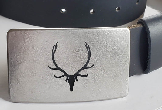 Elk Buckle Belt & Buckle Outdoor Gear Stainless Steel Buckle and Belt Unisex Buckle Elk, Deer Moose Hunting Buckle Canadian Fits 1.5" Belt