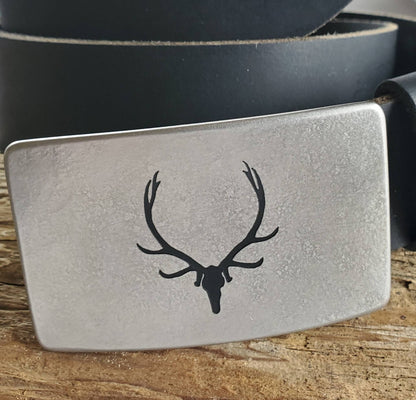 Elk Buckle Belt & Buckle Outdoor Gear Stainless Steel Buckle and Belt Unisex Buckle Elk, Deer Moose Hunting Buckle Canadian Fits 1.5" Belt